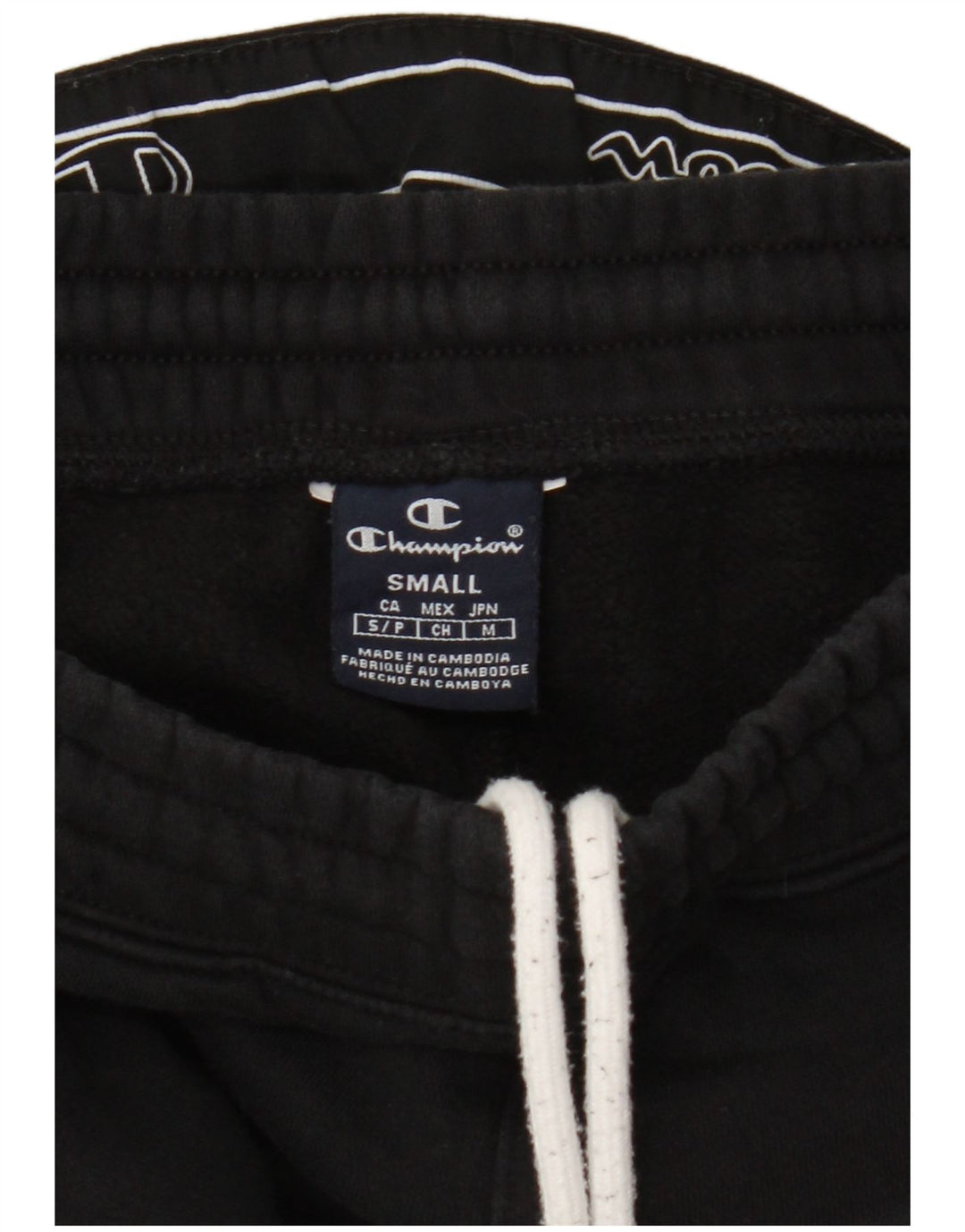 Pantaloni da tuta con grafica da uomo Champion Joggers piccoli neri
