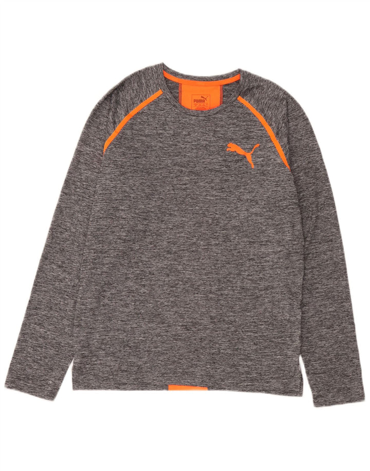 Maglia Puma da uomo a maniche lunghe piccola grigia color block