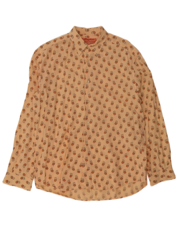 Camicia da uomo Raybest grande arancione Paisley
