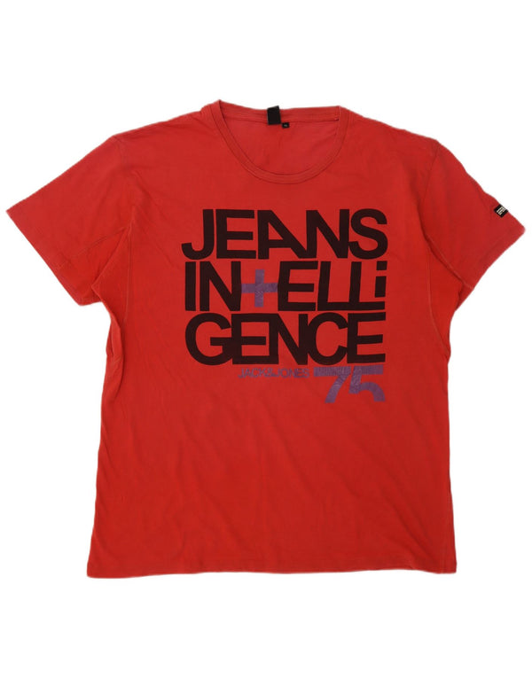 Maglietta grafica da uomo Jack & Jones Top XL Rossa