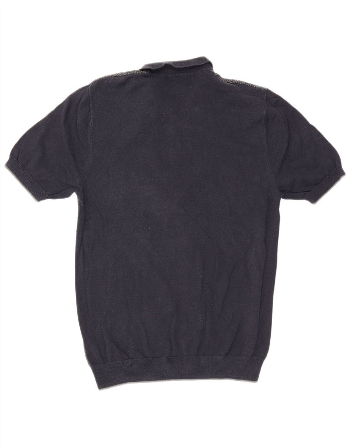 Maglione da uomo Marks & Spencer su misura con collo alto, blu navy medio
