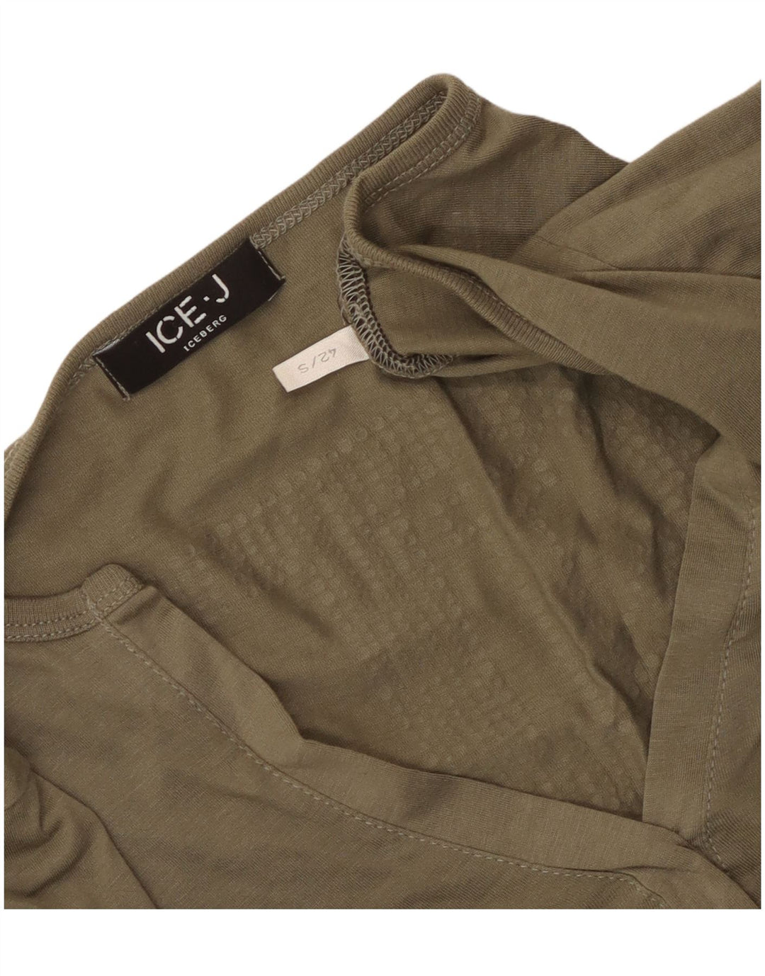 Iceberg Maglietta grafica da donna a maniche lunghe UK 10 Small Khaki
