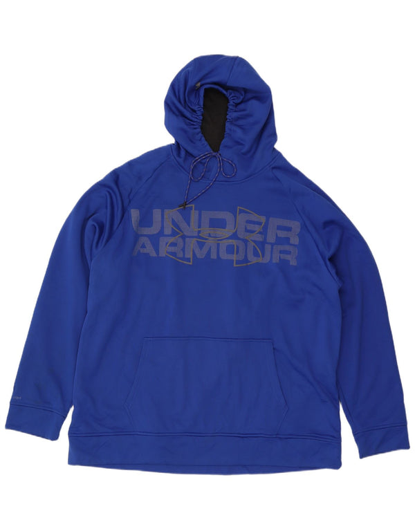 Felpa con cappuccio grafica da uomo Under Armour 2XL Blu