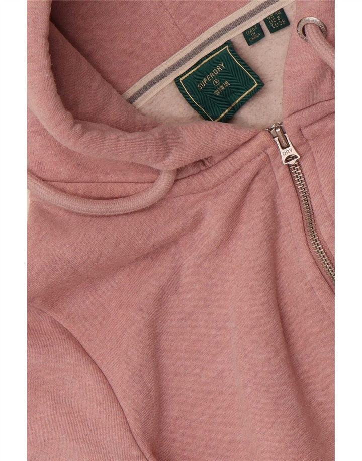Felpa con cappuccio e zip da donna Superdry UK 10 Small Rosa