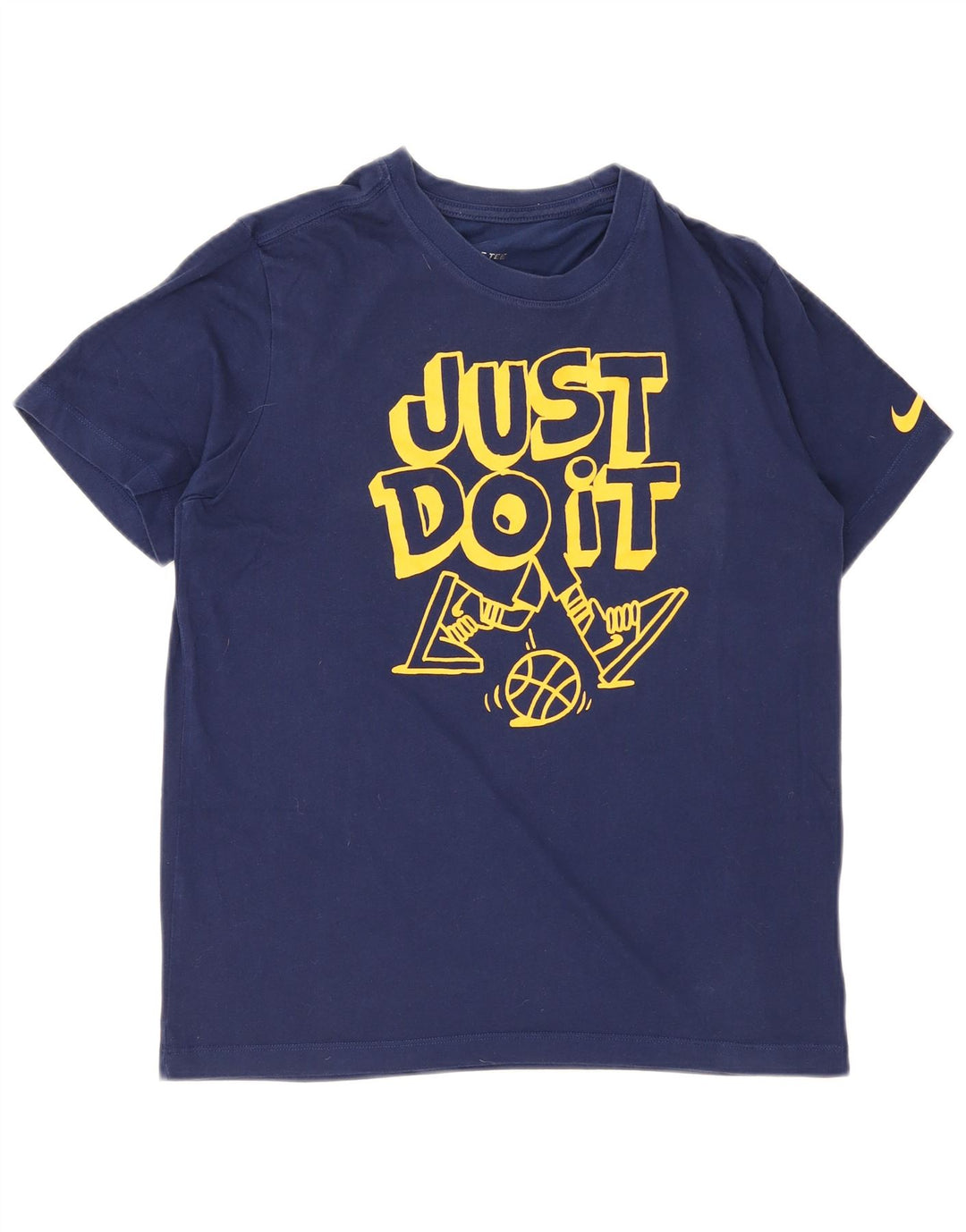 T-shirt grafica da uomo Nike Top in cotone blu navy medio