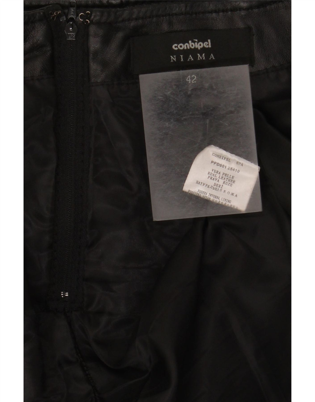 Gonna da donna in pelle Niama CONBIPEL IT 42 media W32 pelle nera