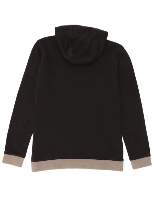 Felpa con cappuccio grafica da uomo Kappa, cotone color block medio nero
