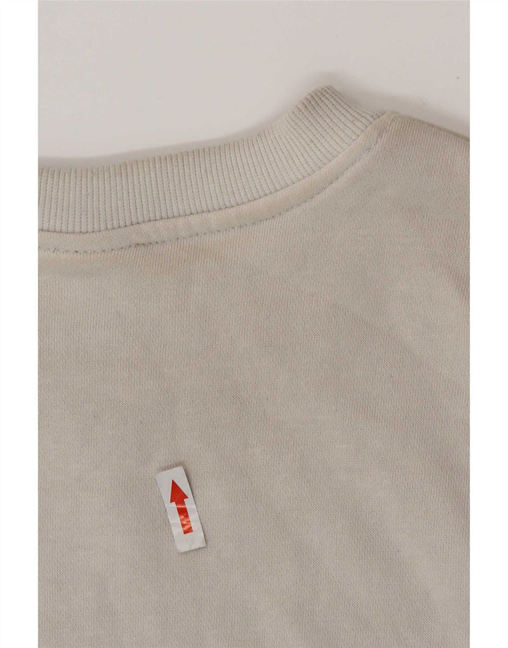 Felpa oversize da donna Umbro maglione UK 10 piccolo cotone beige