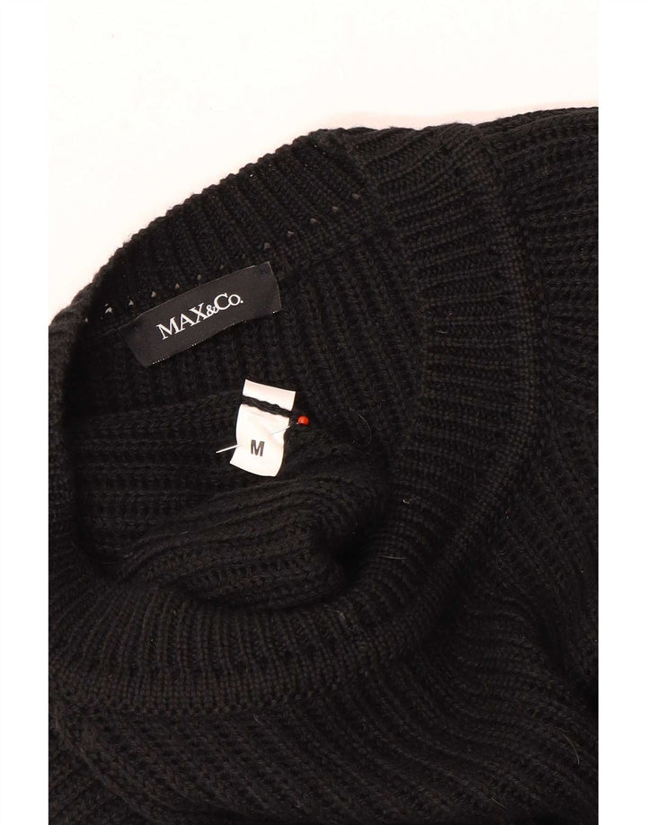 Max & Co. Maglione maglione con scollo a barca da donna UK 14 medio nero