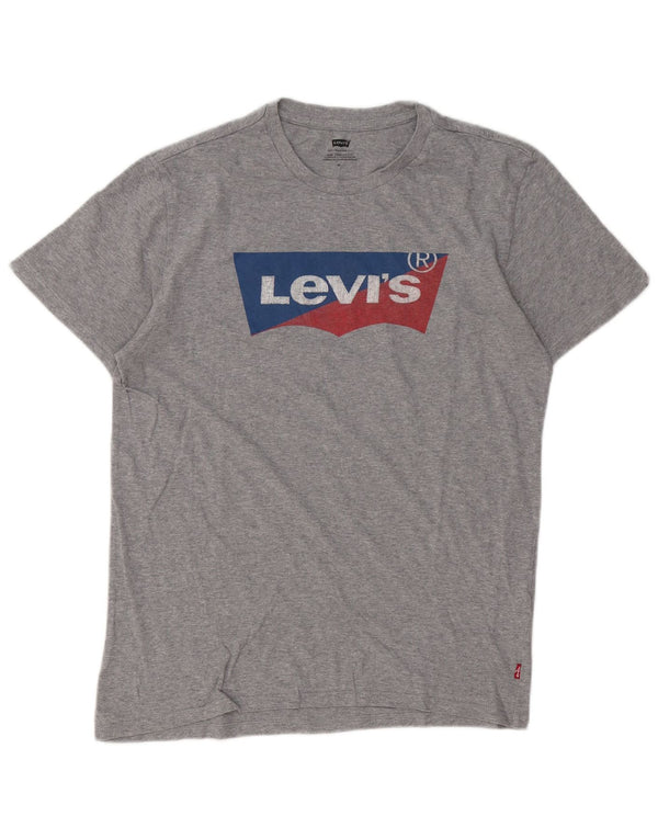 T-shirt grafica da uomo Levi's Top in cotone grigio medio