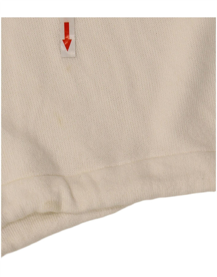 Felpa corta da donna Zara UK 10 piccola bianca