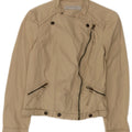 Giubbotto bomber da donna Zara UK 12 cotone beige medio