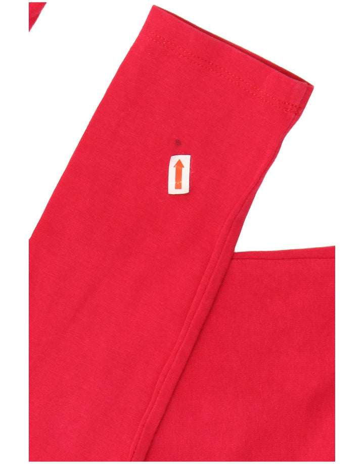 Top GUESS Grafica Bambina Manica Lunga 11-12 Anni Rosso Cotone