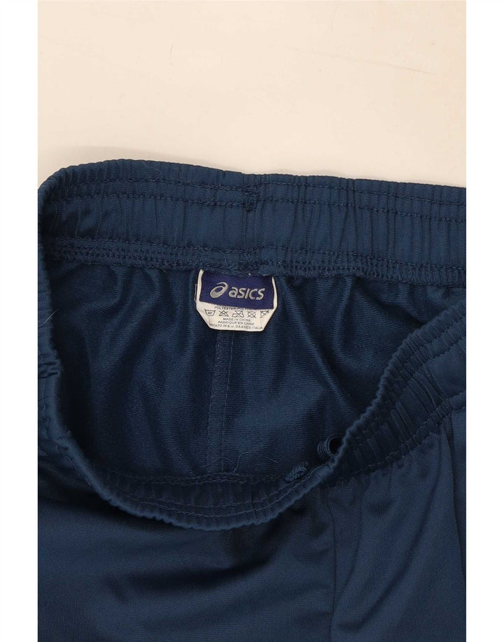 Pantaloni della tuta da bambino Asics 9-10 anni in poliestere blu navy
