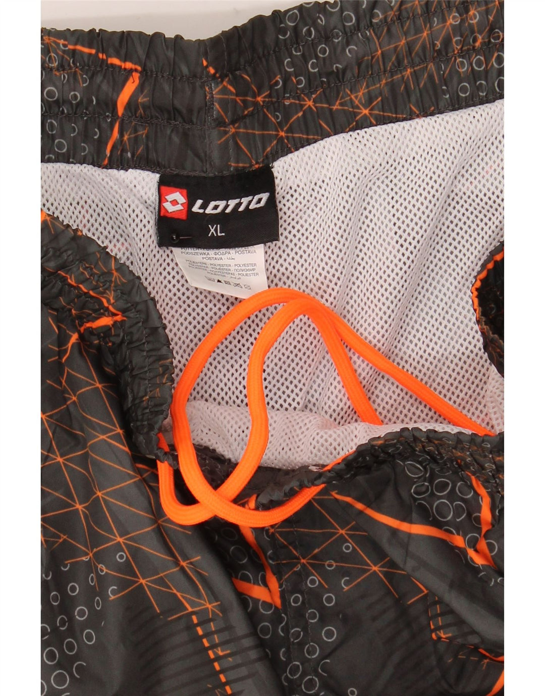 Pantaloncini da bagno da uomo Lotto XL Poliestere geometrico grigio