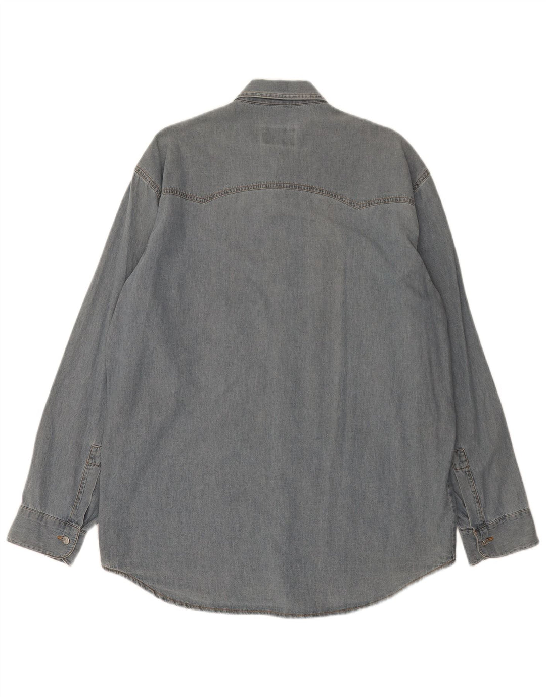 Camicia di jeans vintage da uomo grande blu