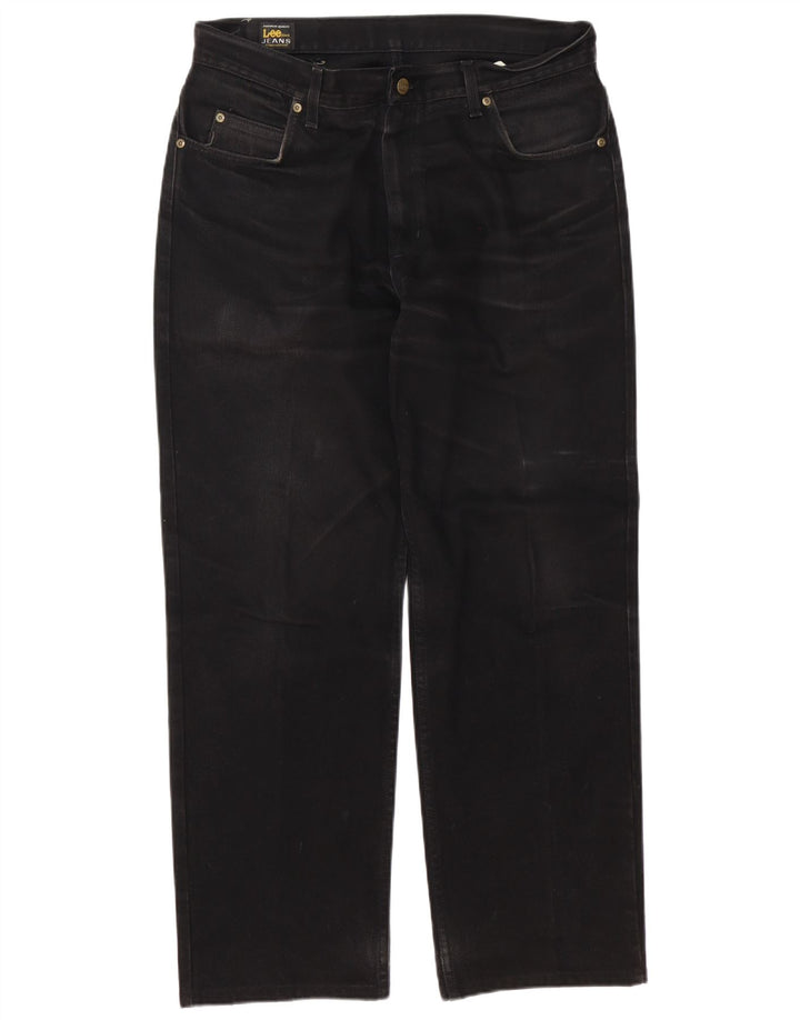 Lee Mens rotto in jeans dritti W36 L32 cotone nero