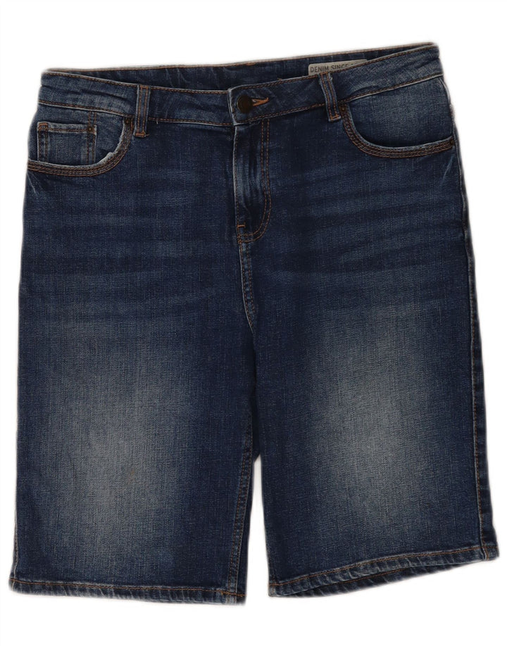 Pantaloncini di jeans da donna Marks & Spencer UK 12 medi W30 cotone blu