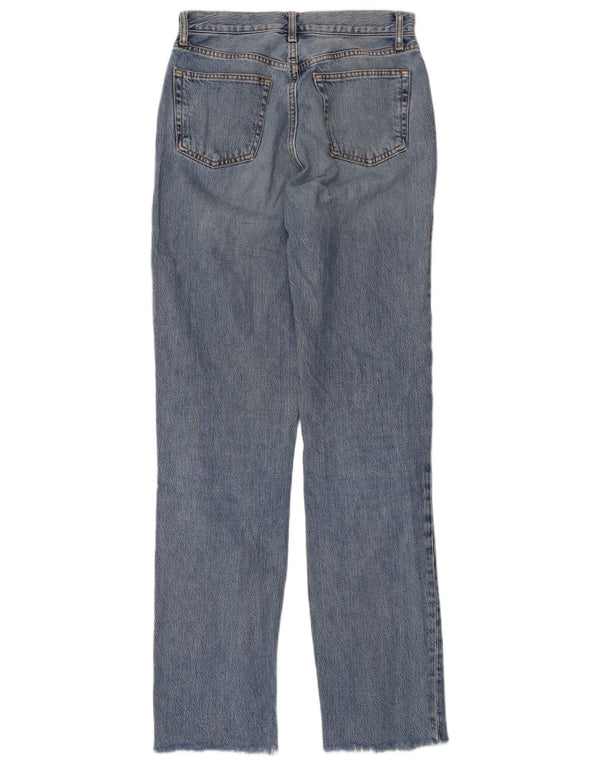 Topshop Womens Dad Distressed Straight Jeans W26 L32 Blue Cotton