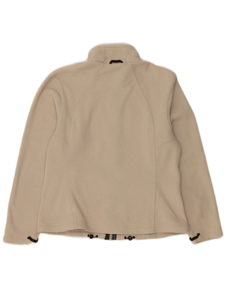 Giacca in pile da donna JACK WOLFSKIN UK 12/14 Poliestere bianco sporco medio