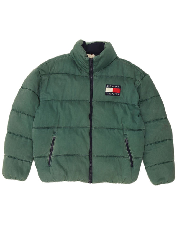 Giacca imbottita da uomo Tommy Hilfiger UK 38 Cotone verde medio