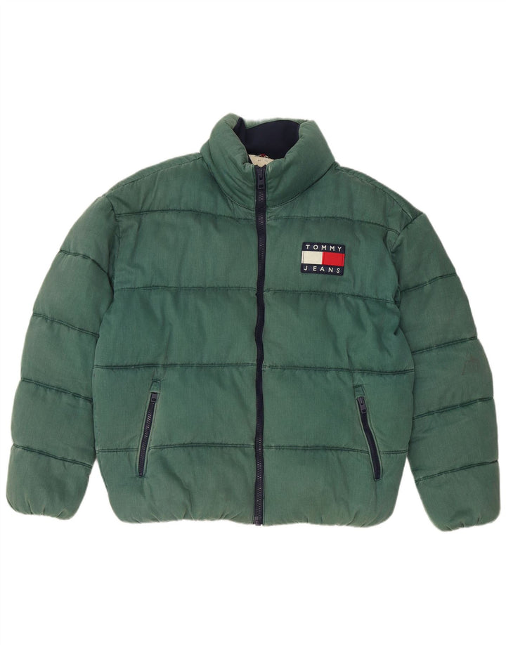 Giacca imbottita da uomo Tommy Hilfiger UK 38 Cotone verde medio