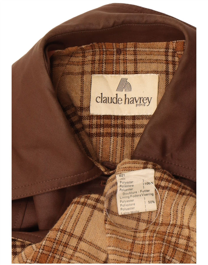 Trench da donna Claude Havrey UK 14 grande poliestere marrone