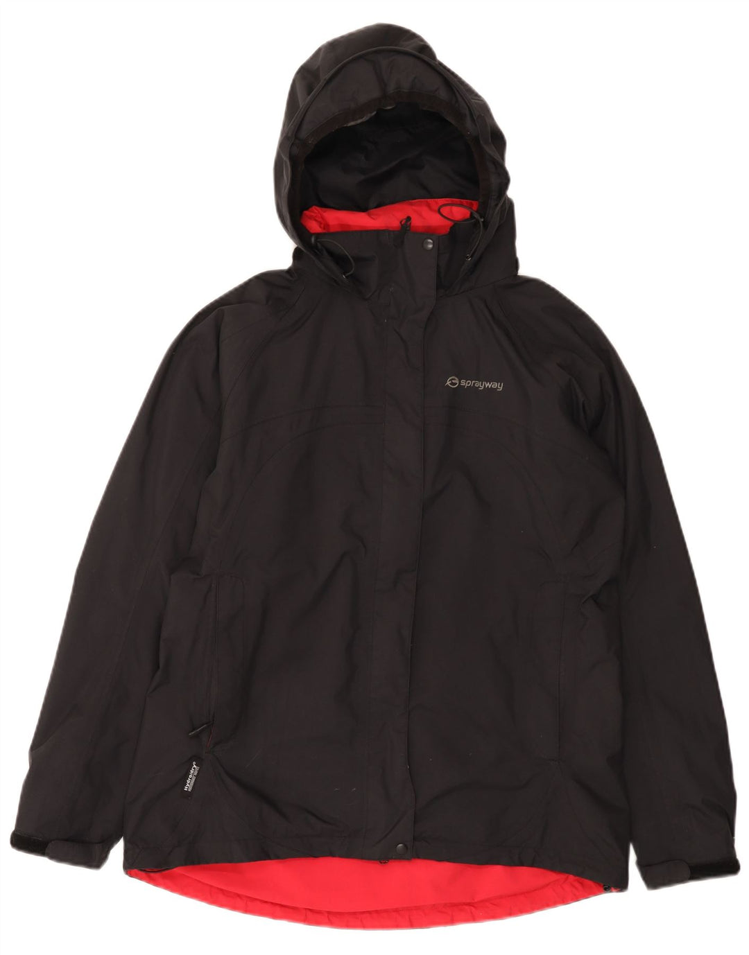 Giacca antipioggia con cappuccio da donna Sprayway UK 12 media nera in poliammide