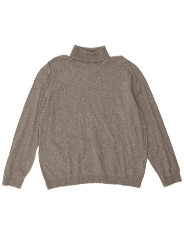 Maglione maglione a collo alto da uomo Marks & Spencer XL in cotone grigio