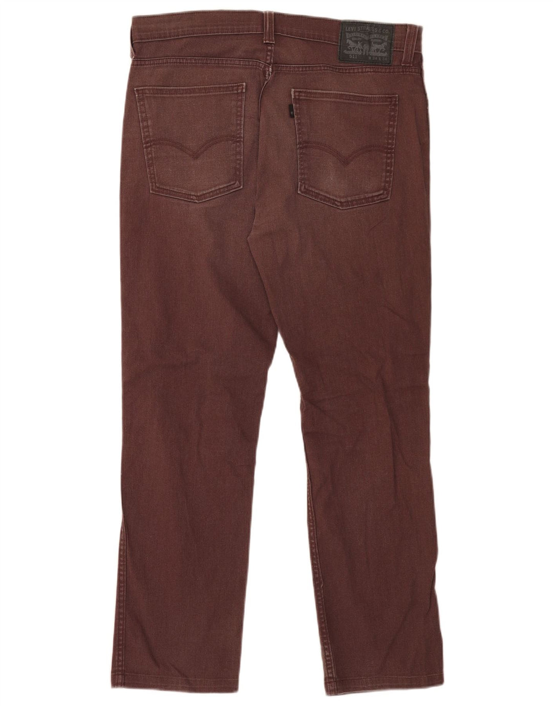 Levi's Uomo 511 Slim Jeans W34 L29 Cotone Marrone