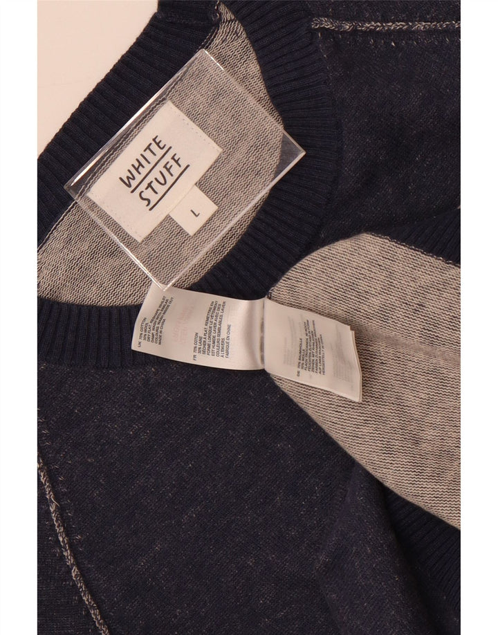 Maglione girocollo da uomo di White Stuff, grande cotone blu navy