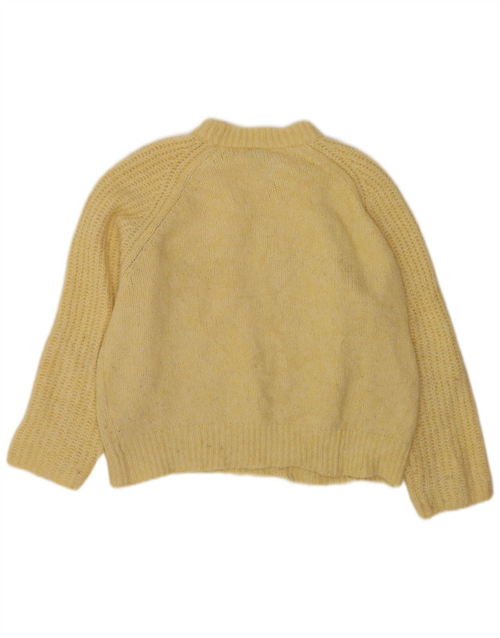 Maglione maglione girocollo oversize da donna Zara UK 14 giallo medio