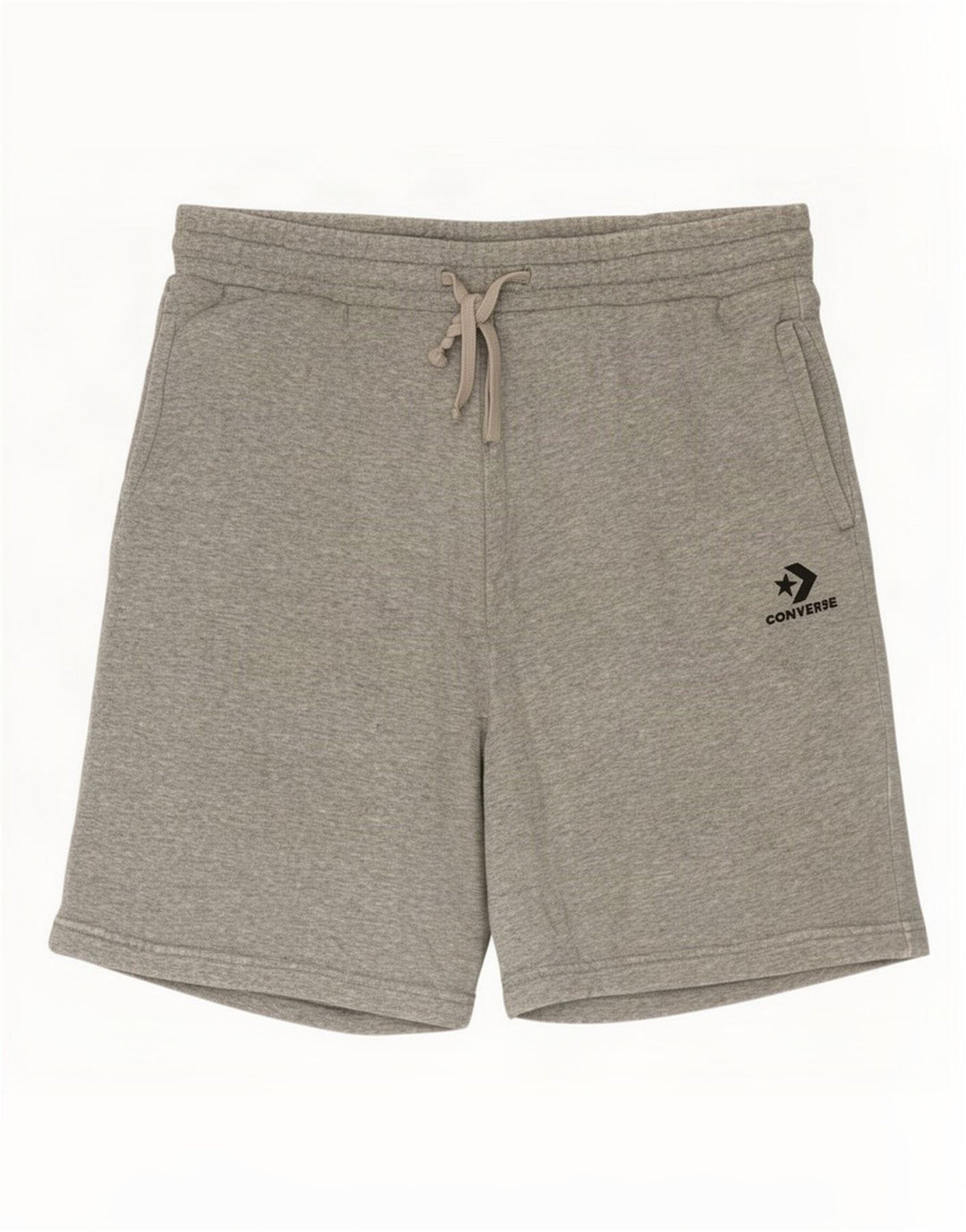 Pantaloncini sportivi da uomo Converse in cotone chiazzato grigio medio