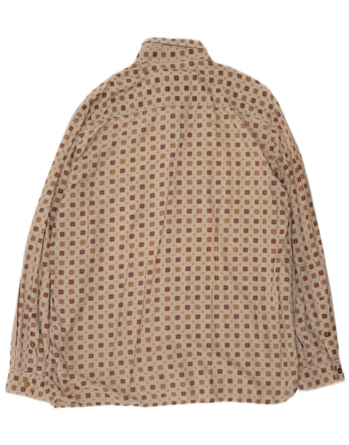 Camicia da uomo Raybest XL Beige geometrica