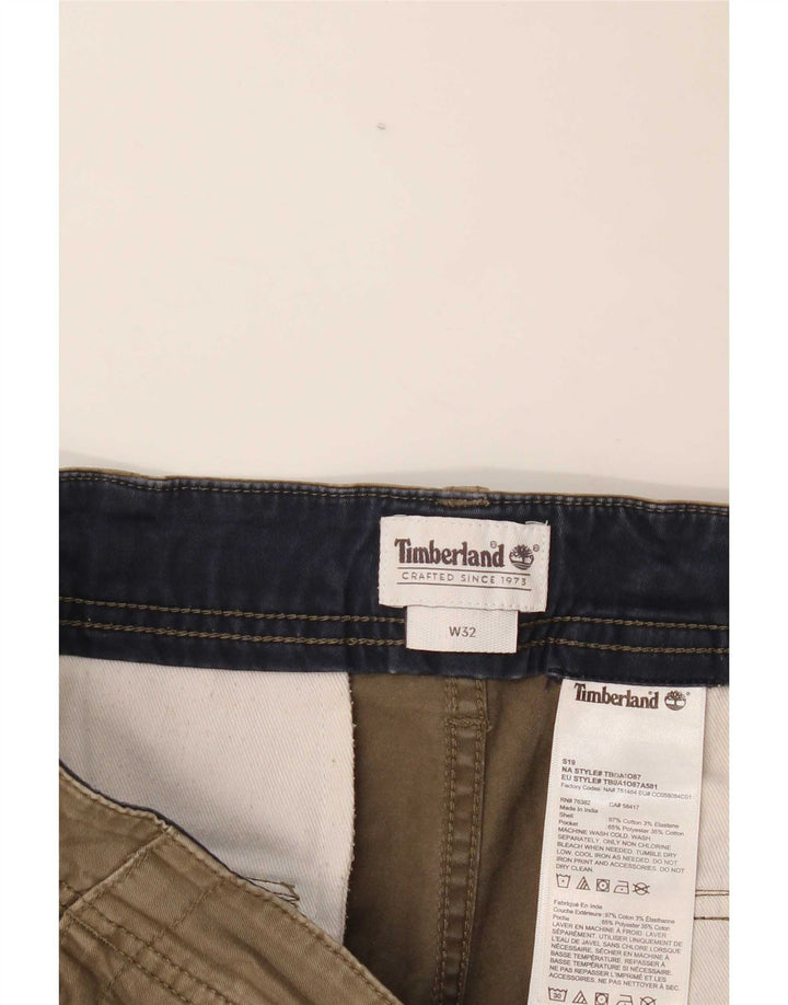 Pantaloncini cargo da uomo Timberland W32 cotone kaki medio