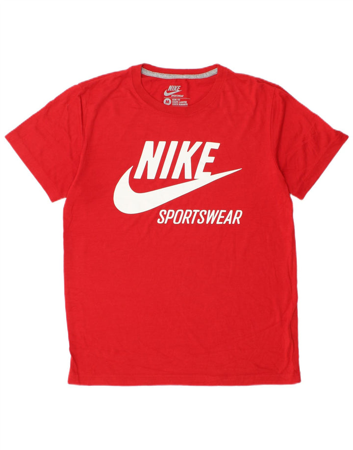 T-shirt grafica Nike Slim Fit da uomo, colore rosso medio