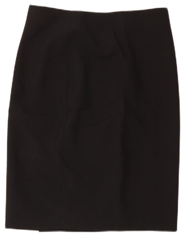 Gonna a tubino da donna Marks & Spencer UK 12 media W32 poliestere nero