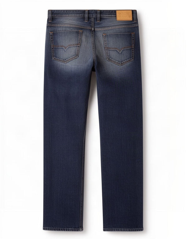 Jeans dritti da uomo Diesel Viking-R-Box W34 L34 cotone blu navy