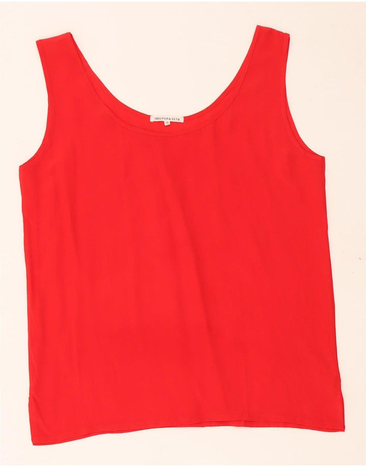 Canotta da donna VINTAGE UK 10 piccola seta rossa