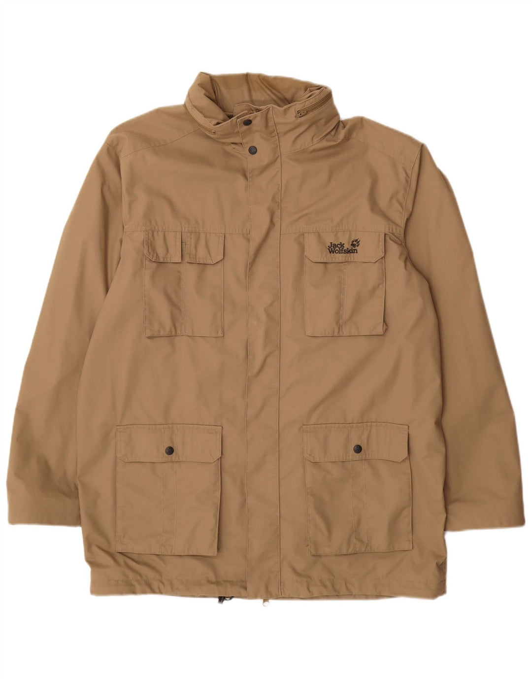 Jack Wolfskin Giacca da uomo con cappuccio UK 44 XL Poliestere beige