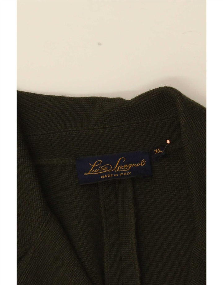 Luisa Spagnoli Giacca Blazer da Donna a 1 Bottone UK 18 XL Verde