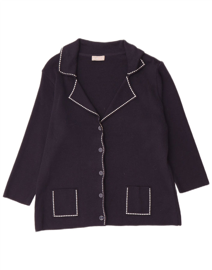 Maglione cardigan Marks & Spencer da donna Per Una UK 16 grande blu navy