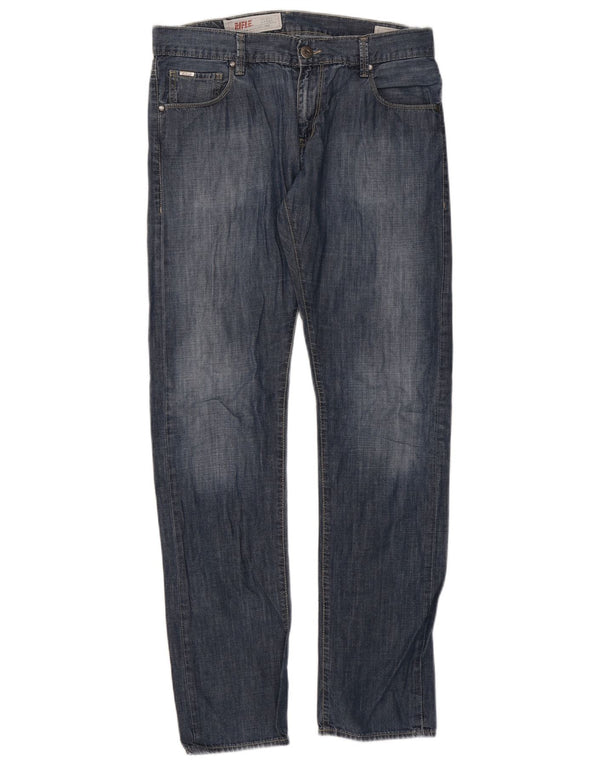Jeans dritti da uomo Rifle IT 48 medio W34 L34 cotone blu