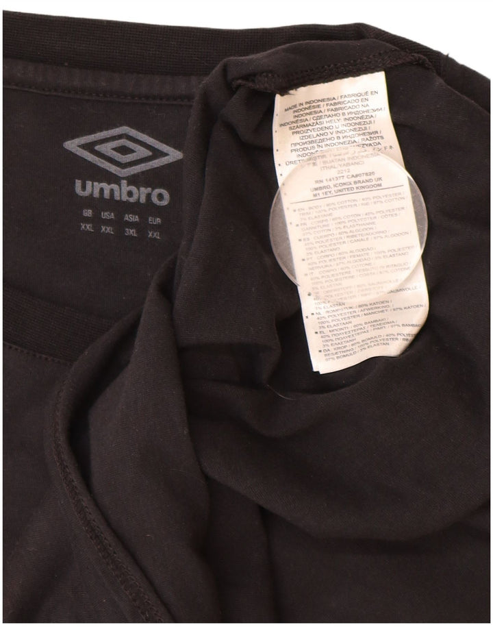 T-shirt grafica da uomo UMBRO Top 2XL cotone color block nero