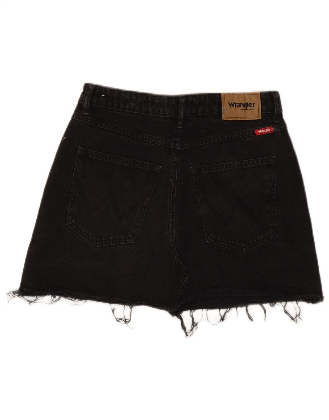 Mini gonna di jeans da donna Wrangler US 9 media W27 cotone nero