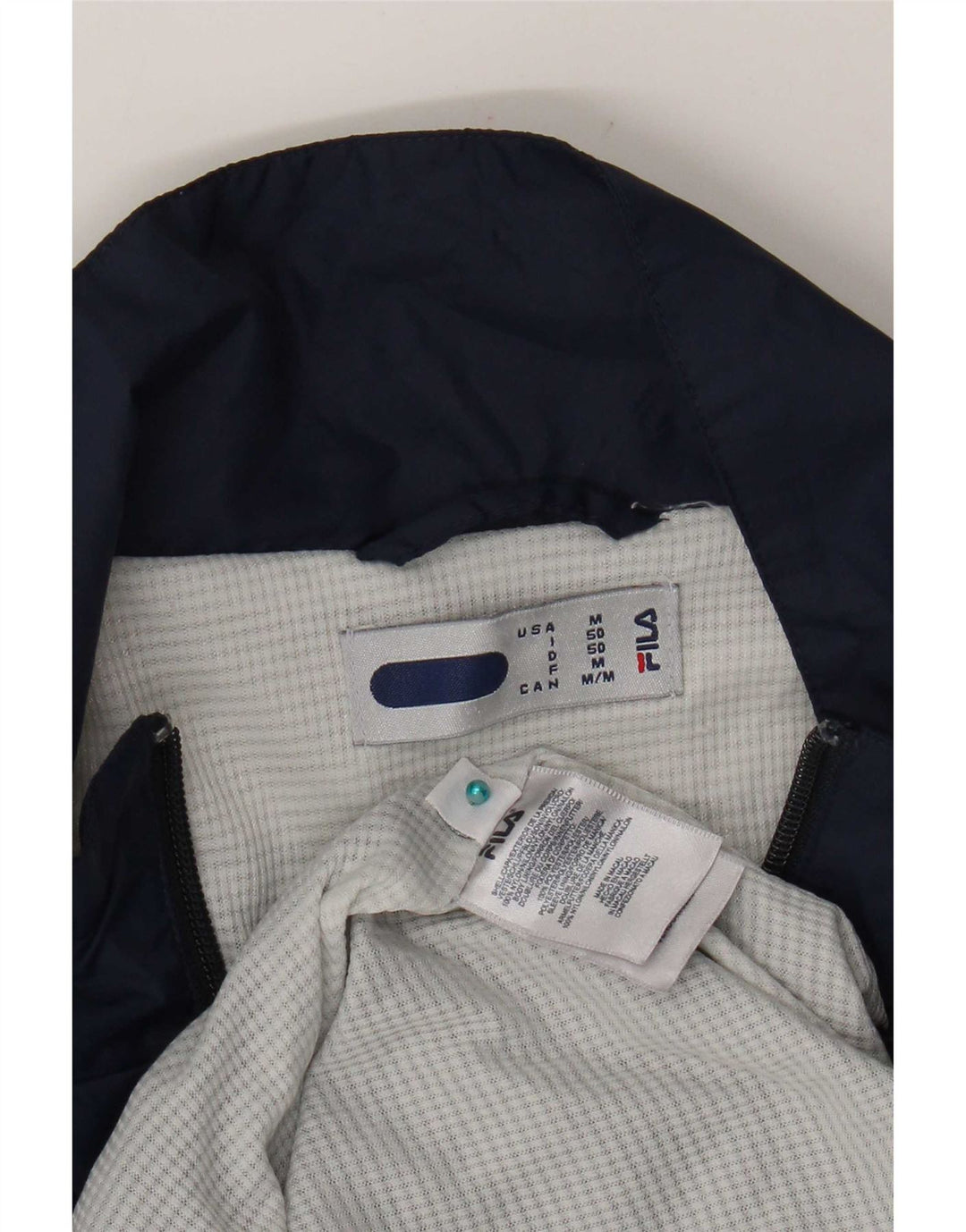 Giacca da ginnastica grafica da uomo Fila in nylon color block medio blu navy