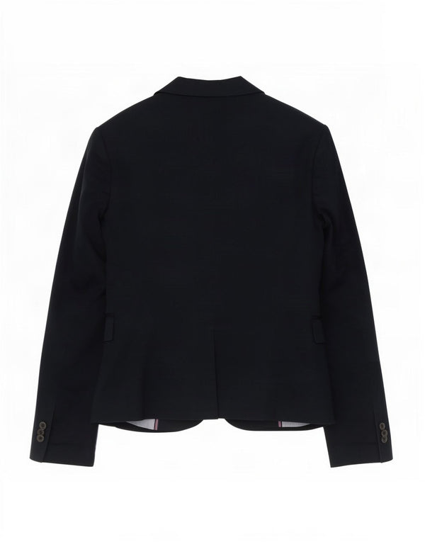 Giacca blazer da donna a 1 bottone Zara UK 12 cotone blu navy medio