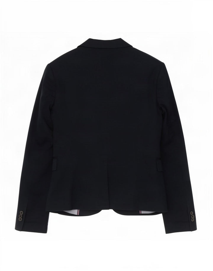 Giacca blazer da donna a 1 bottone Zara UK 12 cotone blu navy medio
