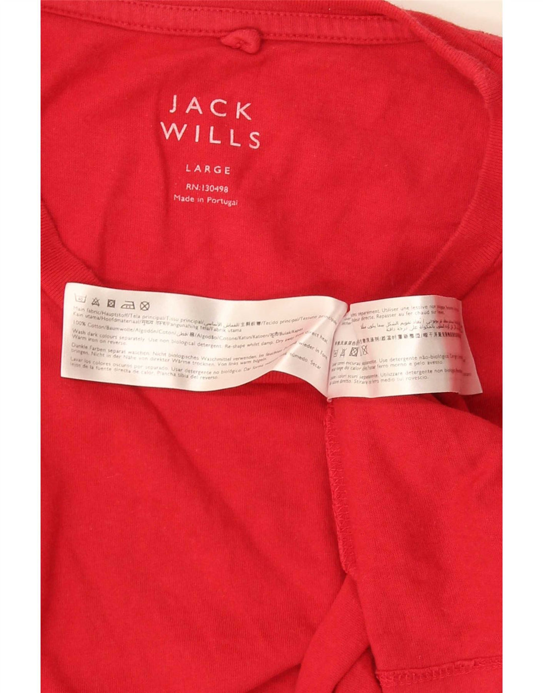 T-shirt da uomo Jack Wills Top grande in cotone rosso