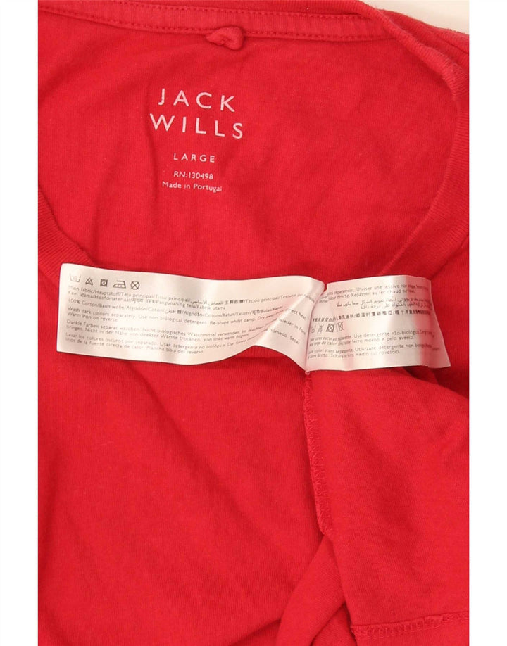 T-shirt da uomo Jack Wills Top grande in cotone rosso